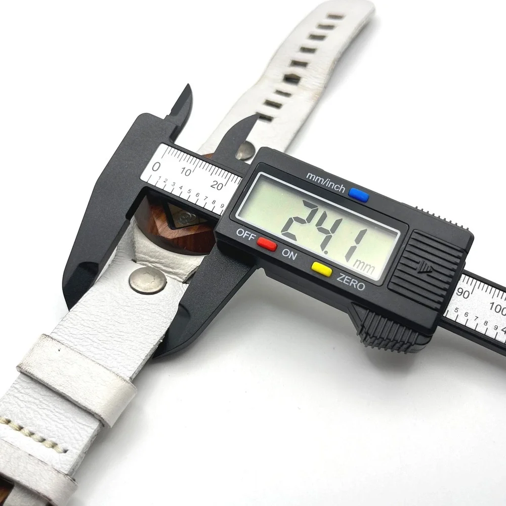 Mistura Wood Watch Square Case White Leather‎ Cuff Strap Artisan Handcrafted